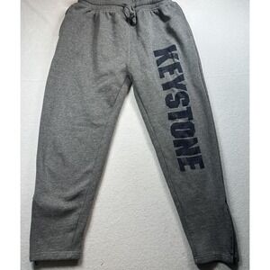 Keystone Pro-Weave Sweatpants Mens M Gray Logo Print Jogger Fleece Athletic Y2K